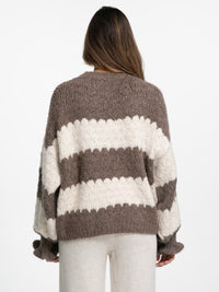 Pullover "Finnia" in Hazelnut/Creme