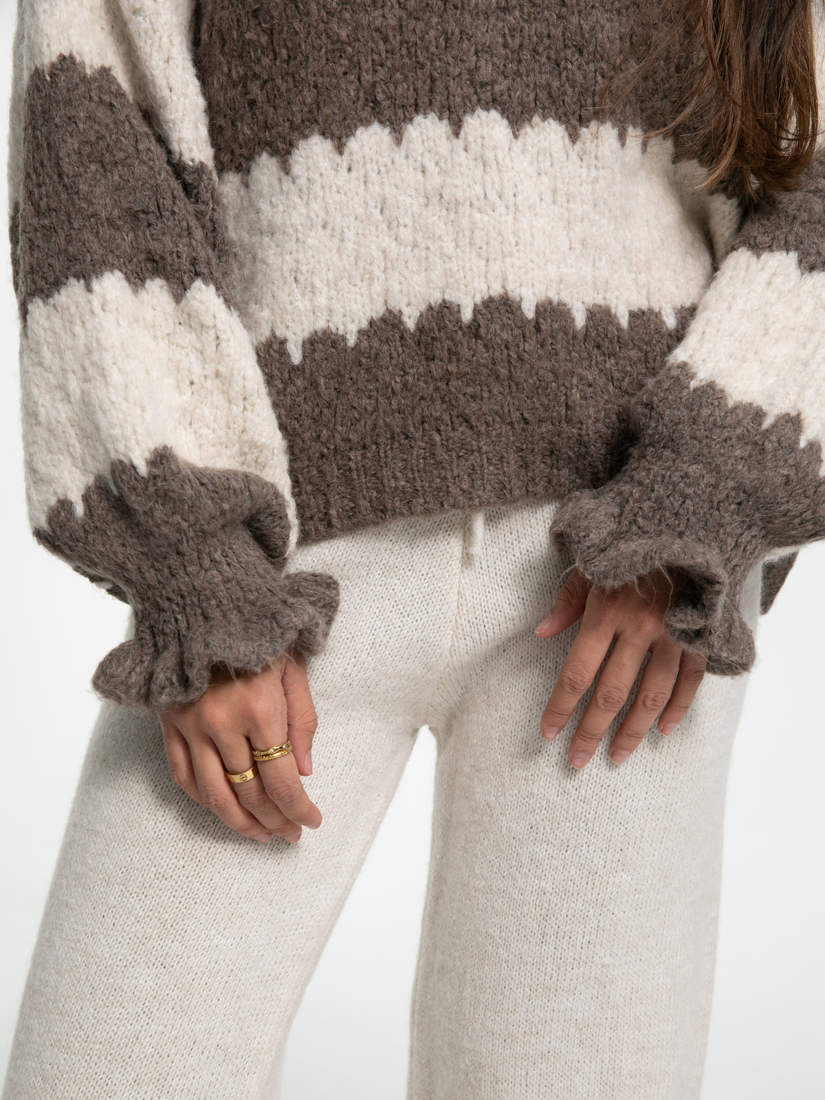 Pullover "Finnia" in Hazelnut/Creme