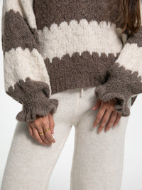 Pullover "Finnia" in Hazelnut/Creme