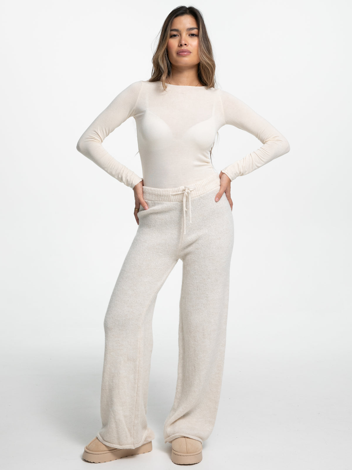 Langarmshirt "Anitha" in Creme