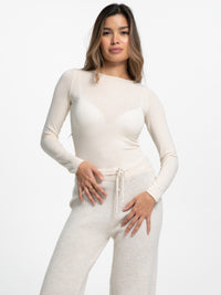 Langarmshirt "Anitha" in Creme