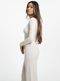 Langarmshirt "Anitha" in Creme