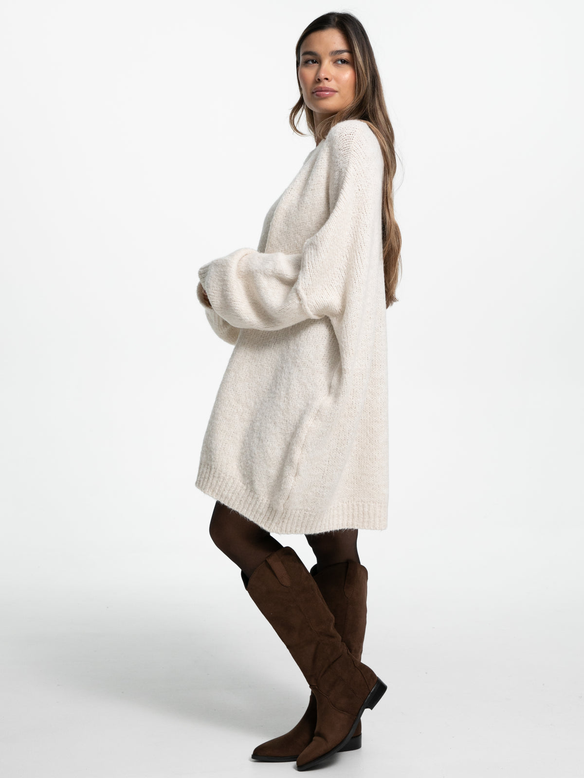Longpullover "Elisa" in Creme