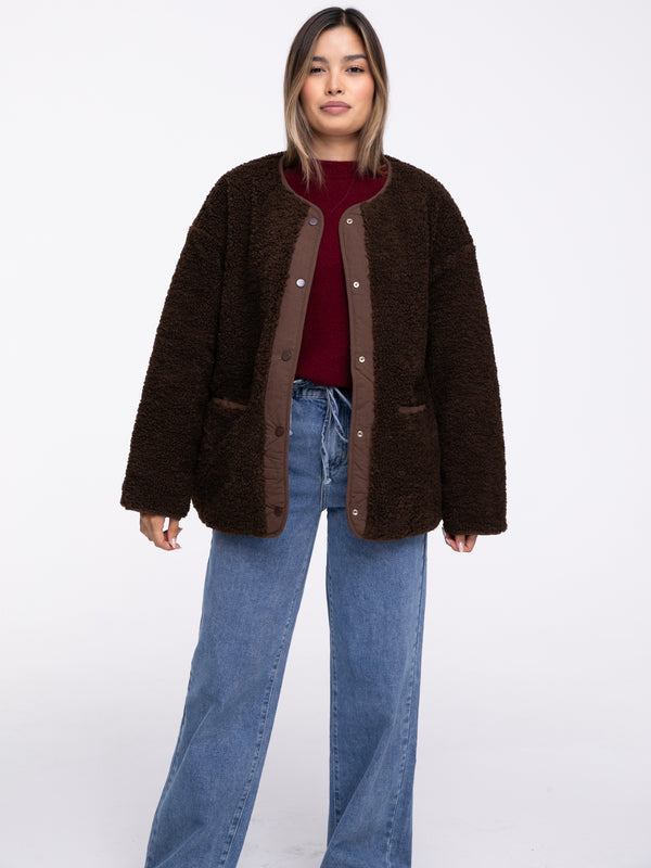 Wende-Jacke "Anni" in Braun