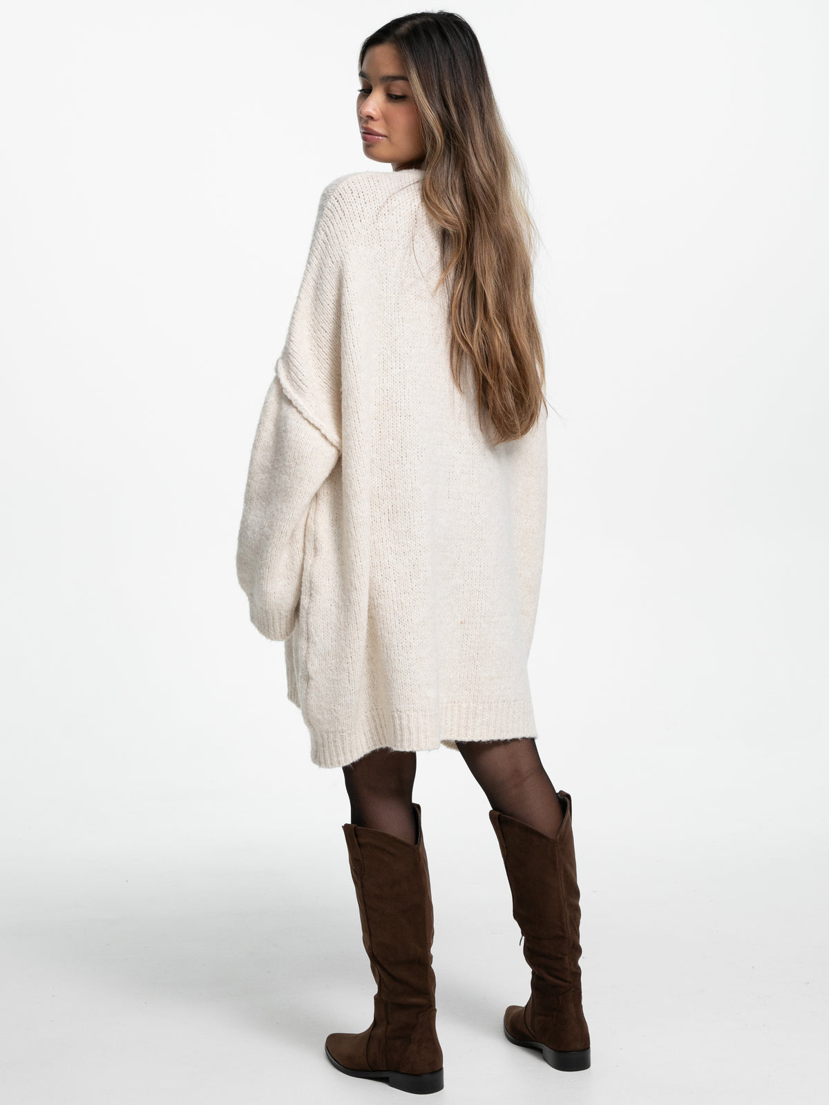 Longpullover "Elisa" in Creme