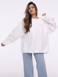 Sweater "Namaste" in Weiß