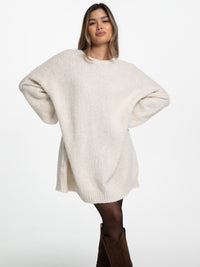 Longpullover "Elisa" in Creme