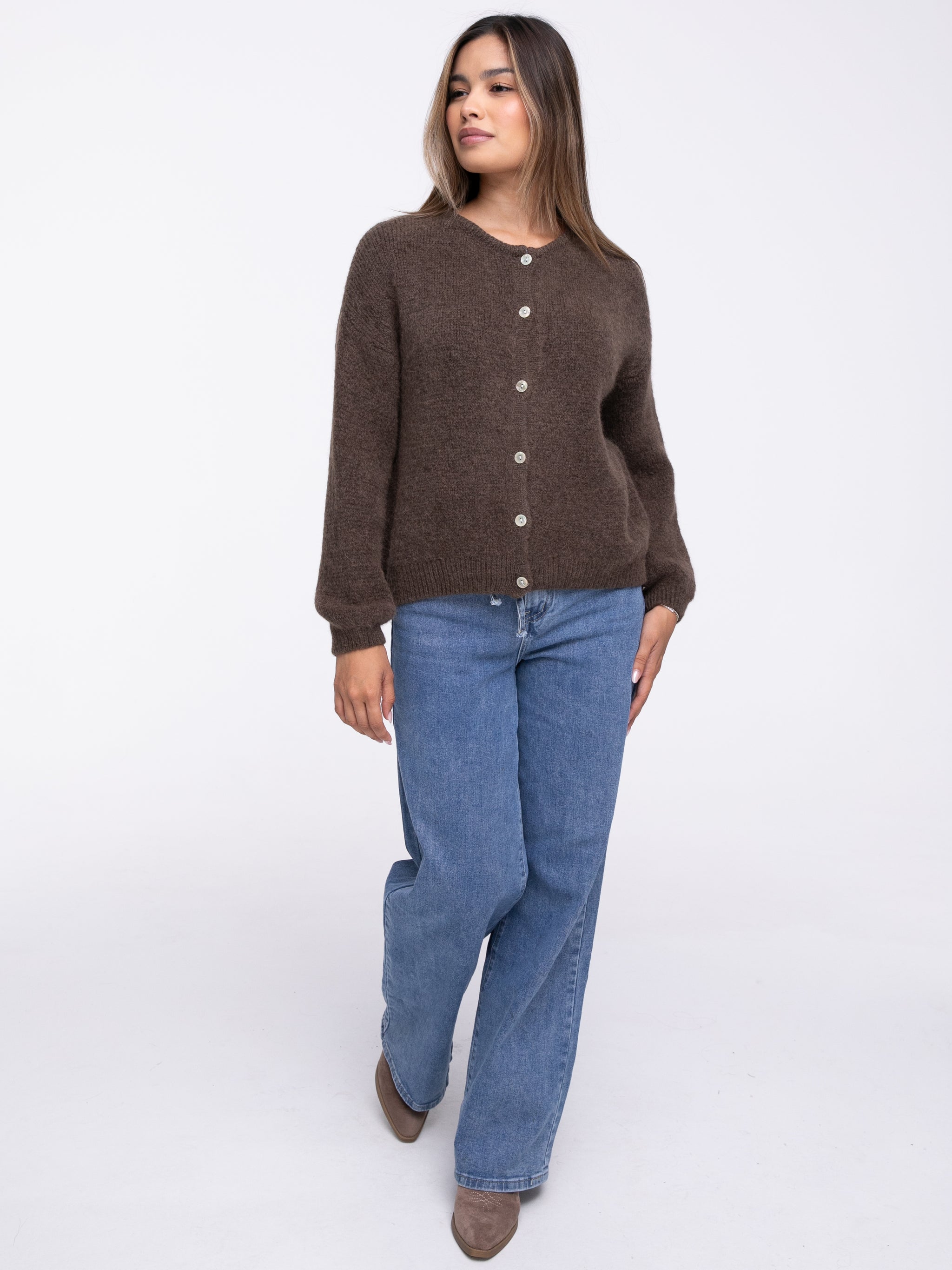 Cardigan "Serena" in Braun