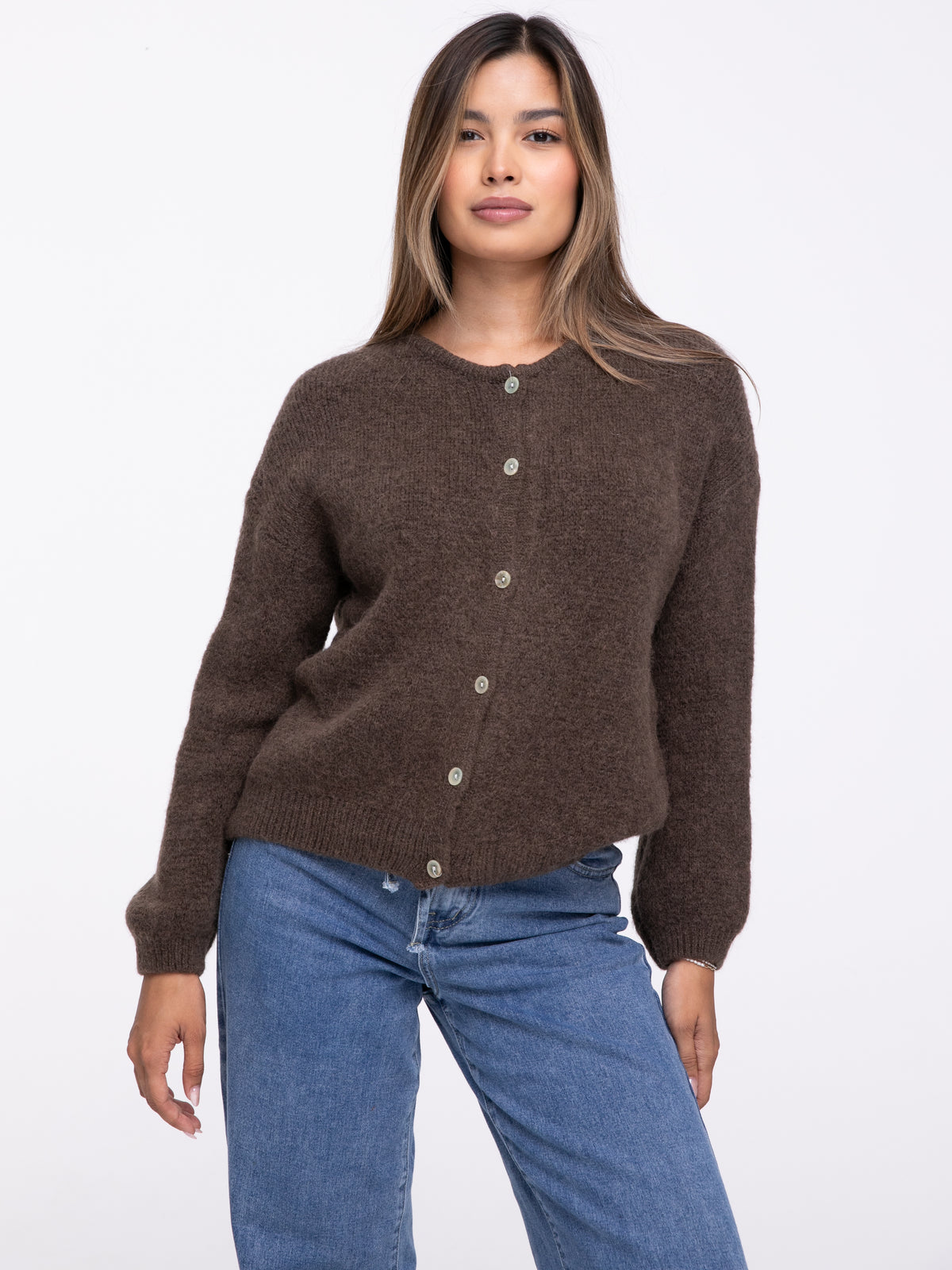 Cardigan "Serena" in Braun