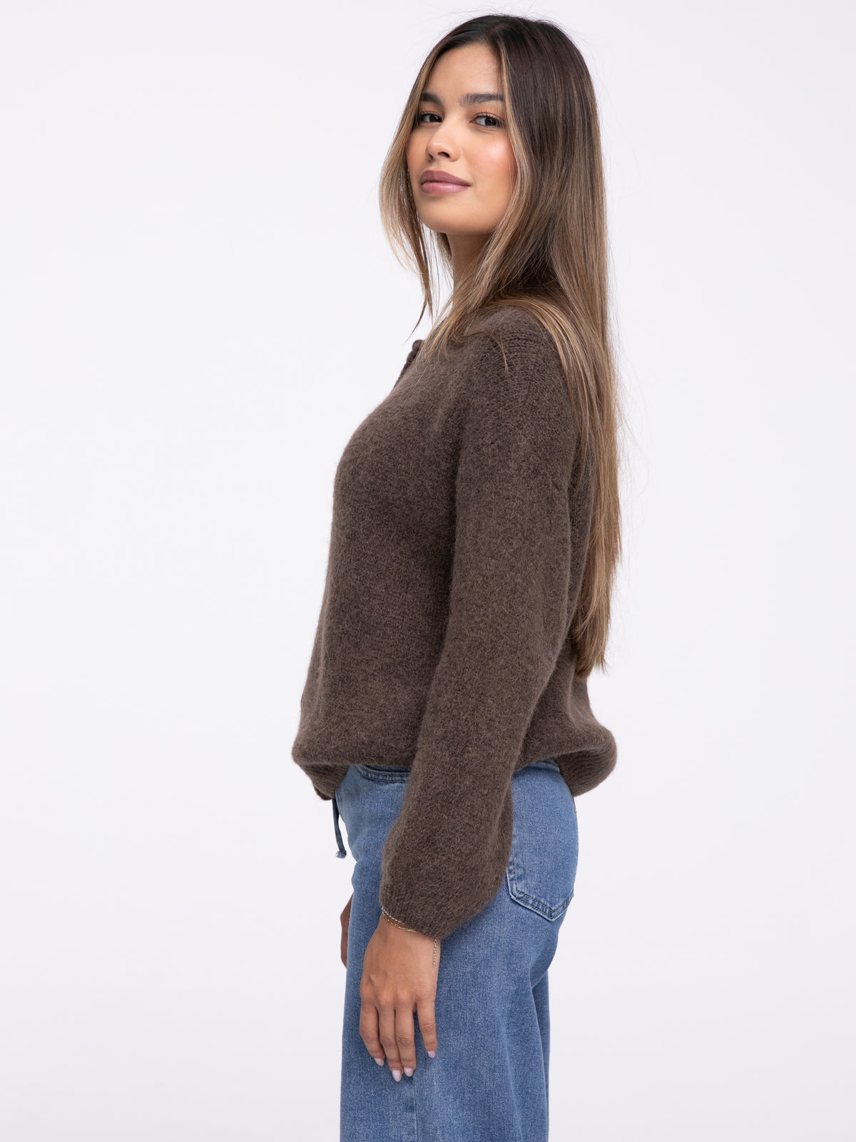 Cardigan "Serena" in Braun