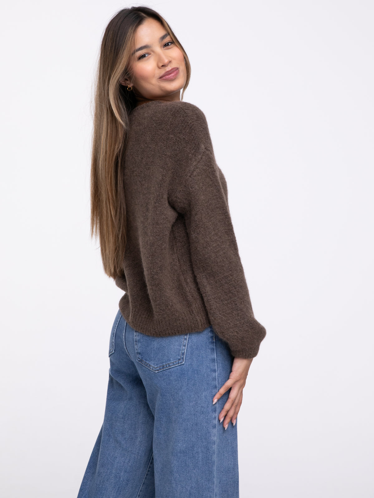 Cardigan "Serena" in Braun