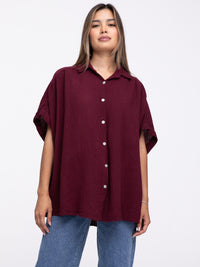 Musselin-Bluse "Baby Wanda" in Burgundy