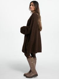 Longpullover "Elisa" in Braun