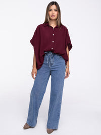 Musselin-Bluse "Baby Wanda" in Burgundy