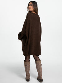 Longpullover "Elisa" in Braun