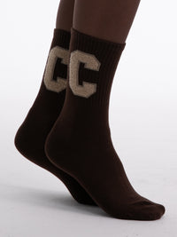 Socken "C" in Braun