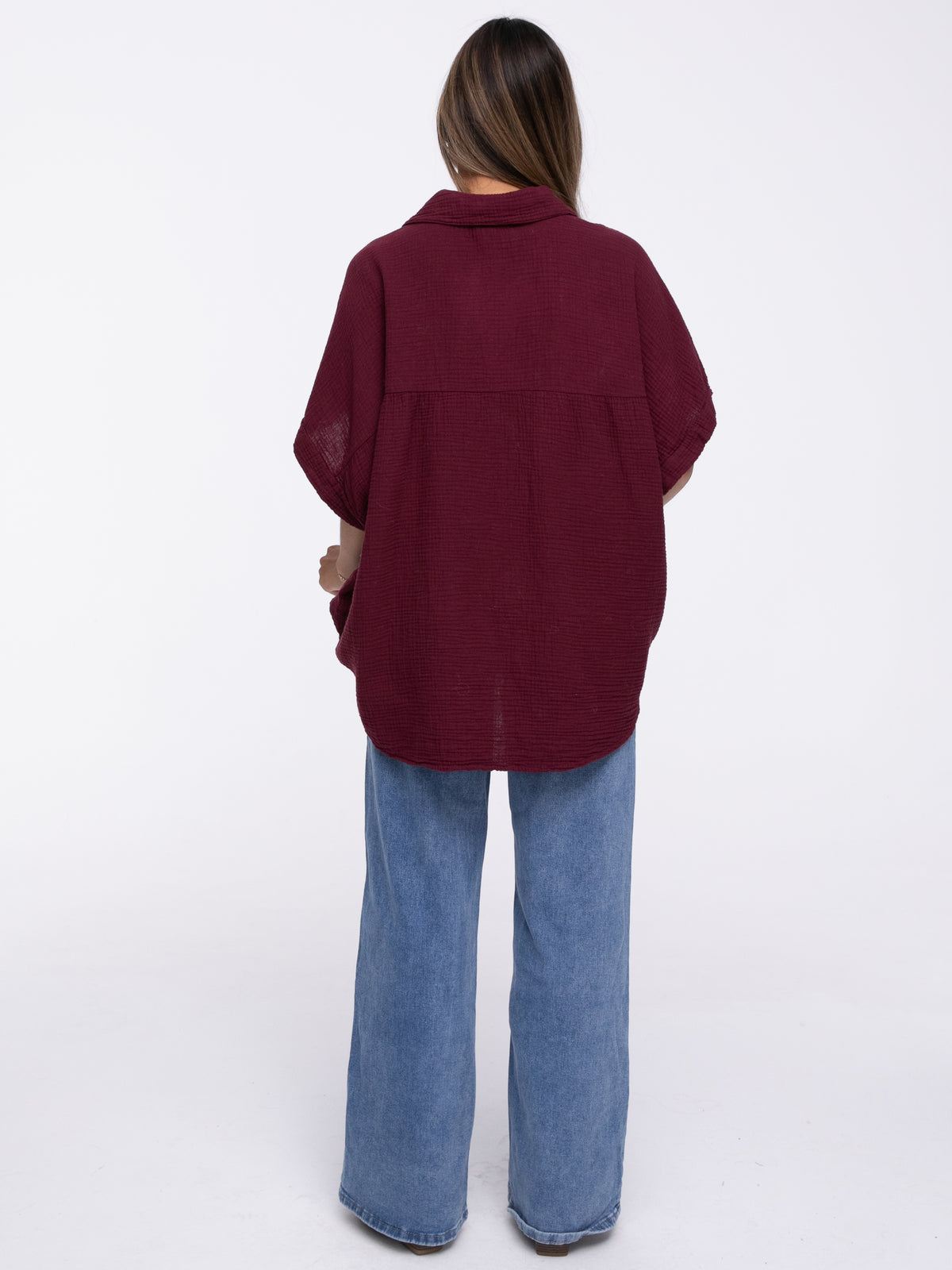 Musselin-Bluse "Baby Wanda" in Burgundy
