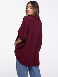 Musselin-Bluse "Baby Wanda" in Burgundy