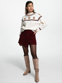 Pullover "Festive" in Creme