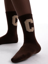 Socken "C" in Braun