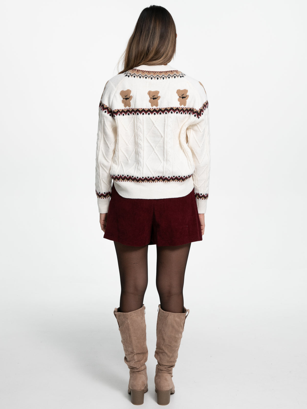 Pullover "Festive" in Creme