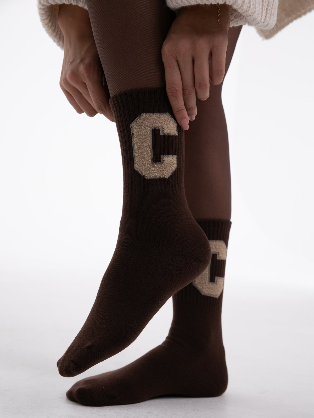 Socken "C" in Braun