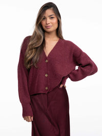 Cardigan "May" in Burgundy