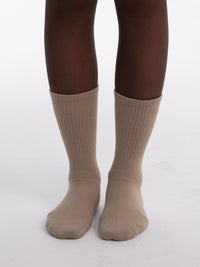 Socken "Monogram" in Beige