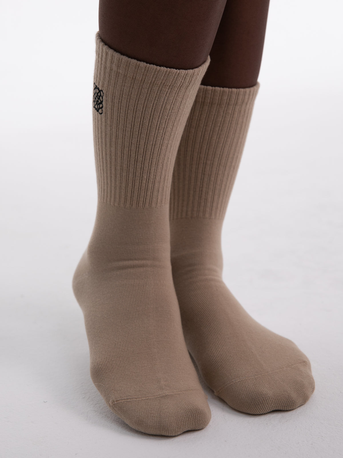 Socken "Monogram" in Beige