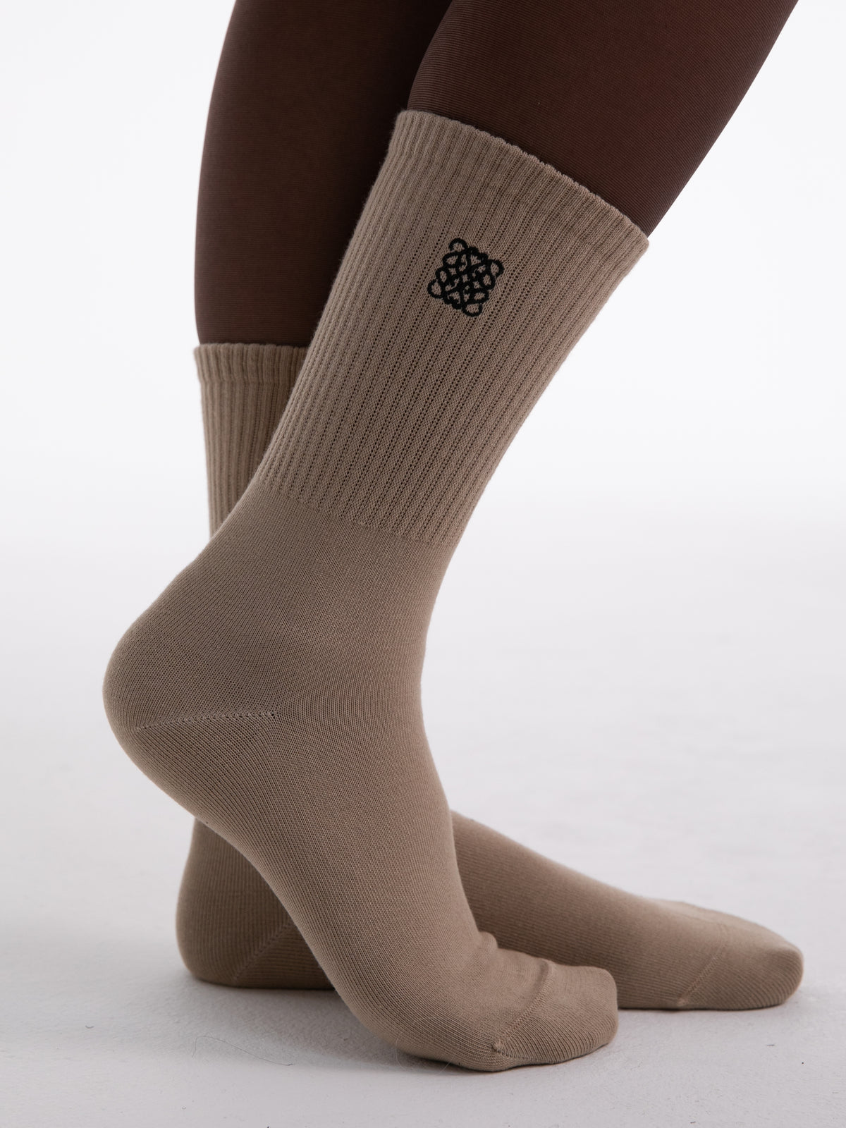 Socken "Monogram" in Beige