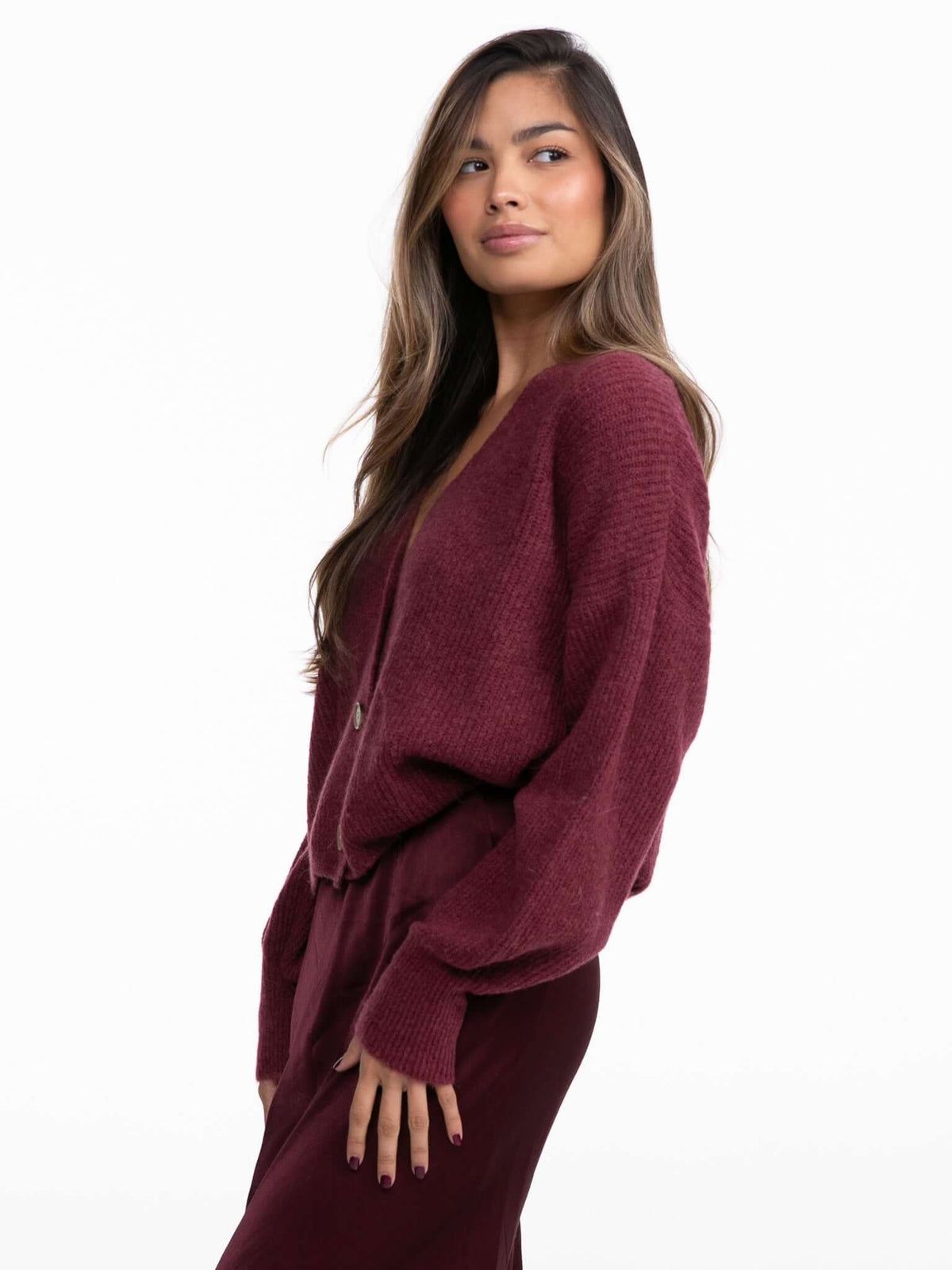 Cardigan "May" in Burgundy