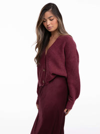 Cardigan "May" in Burgundy