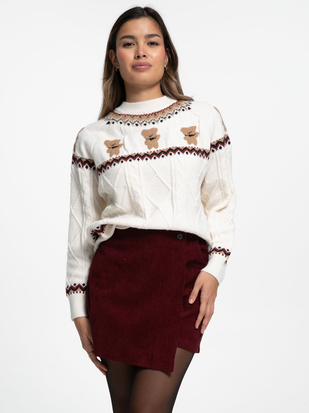 Cord Hosenrock "Liv" in Burgundy