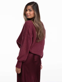 Cardigan "May" in Burgundy