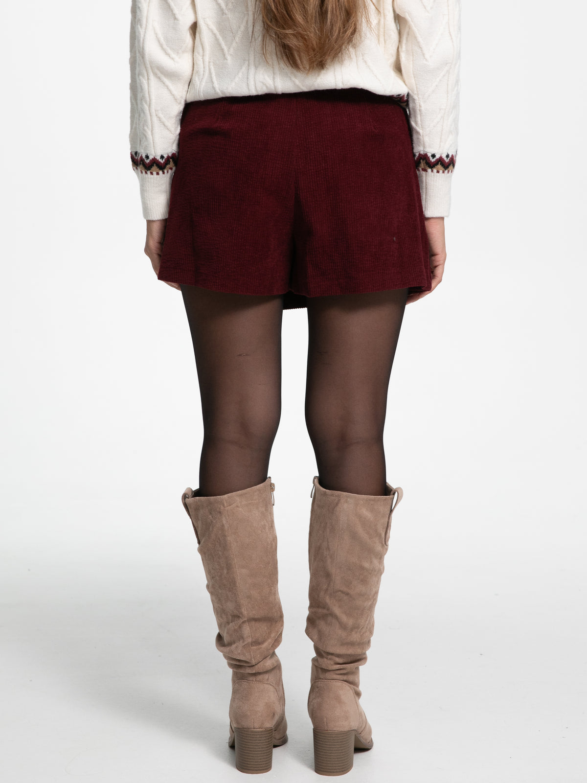 Cord Hosenrock "Liv" in Burgundy