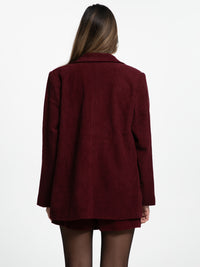Cord-Blazer "Macy" in Burgundy