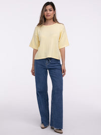 Premium Strick-Shirt "Lina" in Lemon