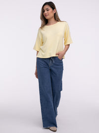 Premium Strick-Shirt "Lina" in Lemon