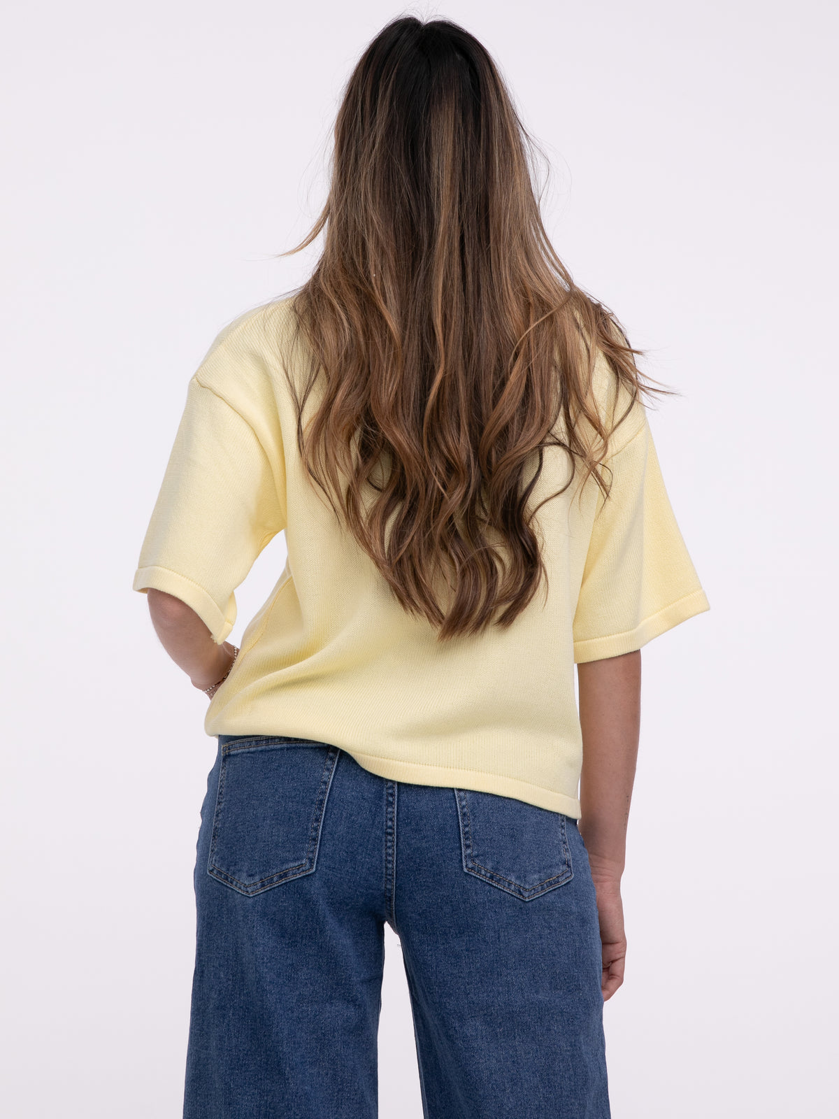 Premium Strick-Shirt "Lina" in Lemon