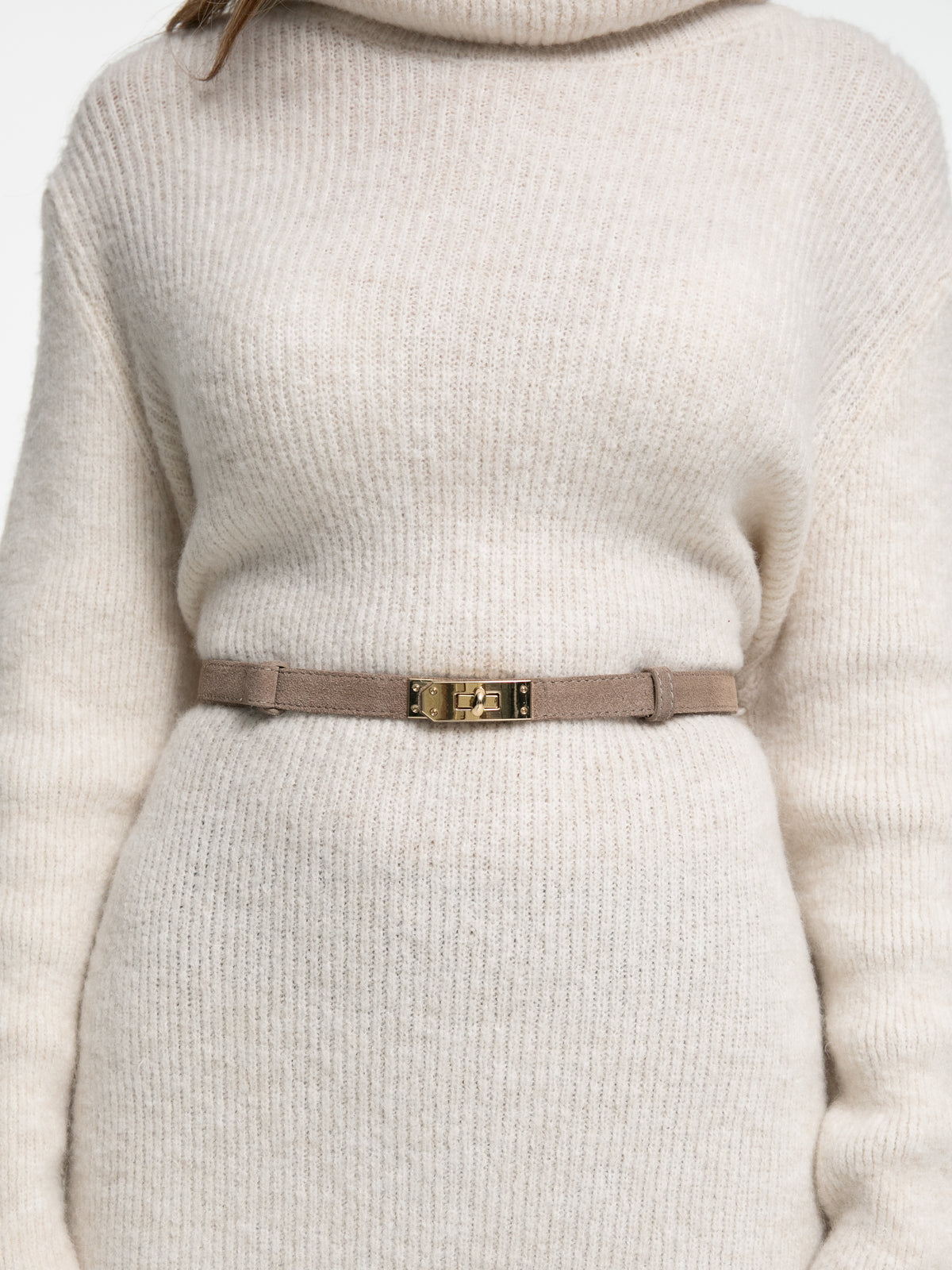 Wildledergürtel "Eloise" in Taupe