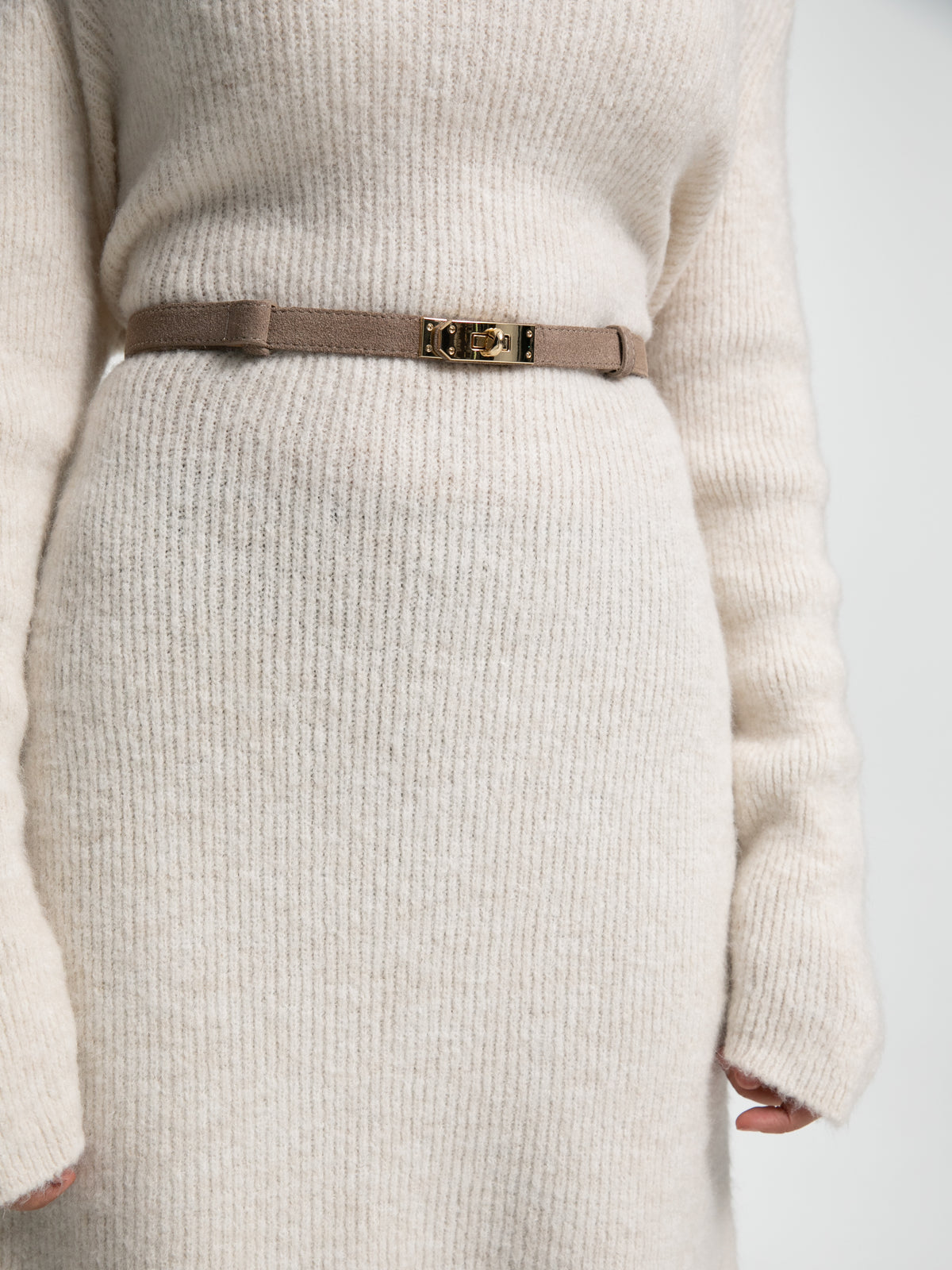 Wildledergürtel "Eloise" in Taupe