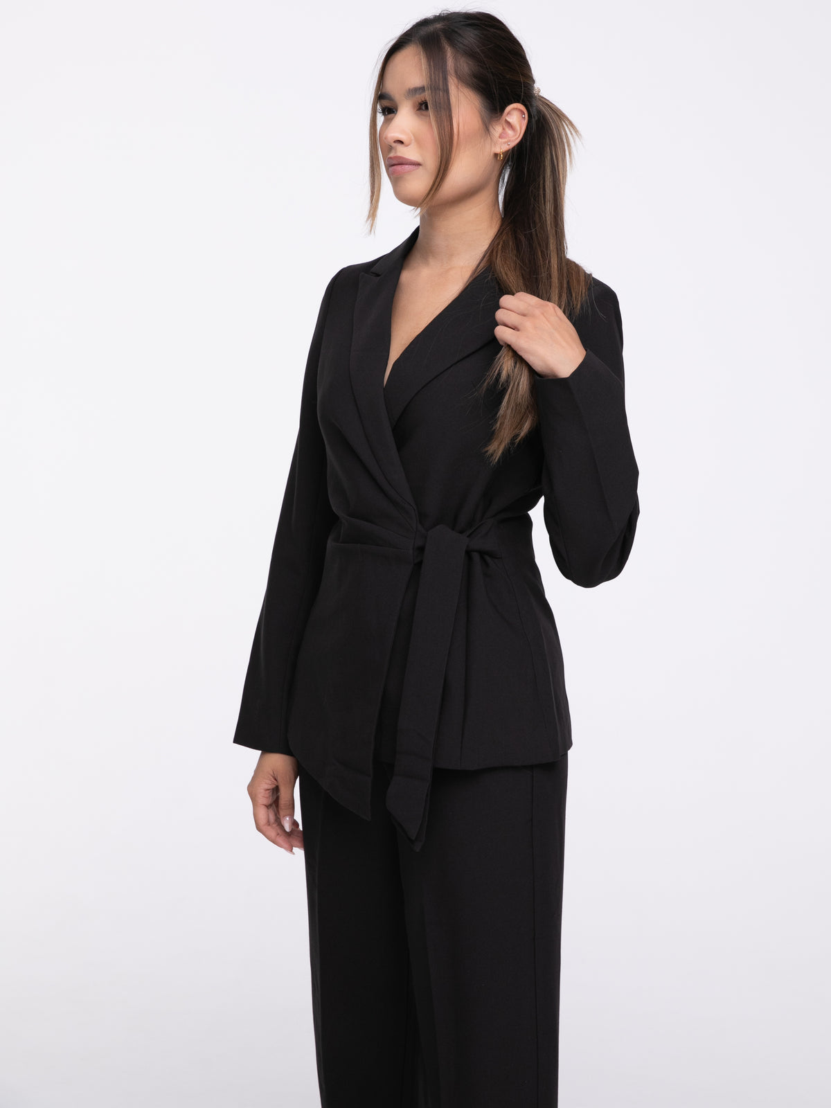 Blazer "Tie" in Schwarz