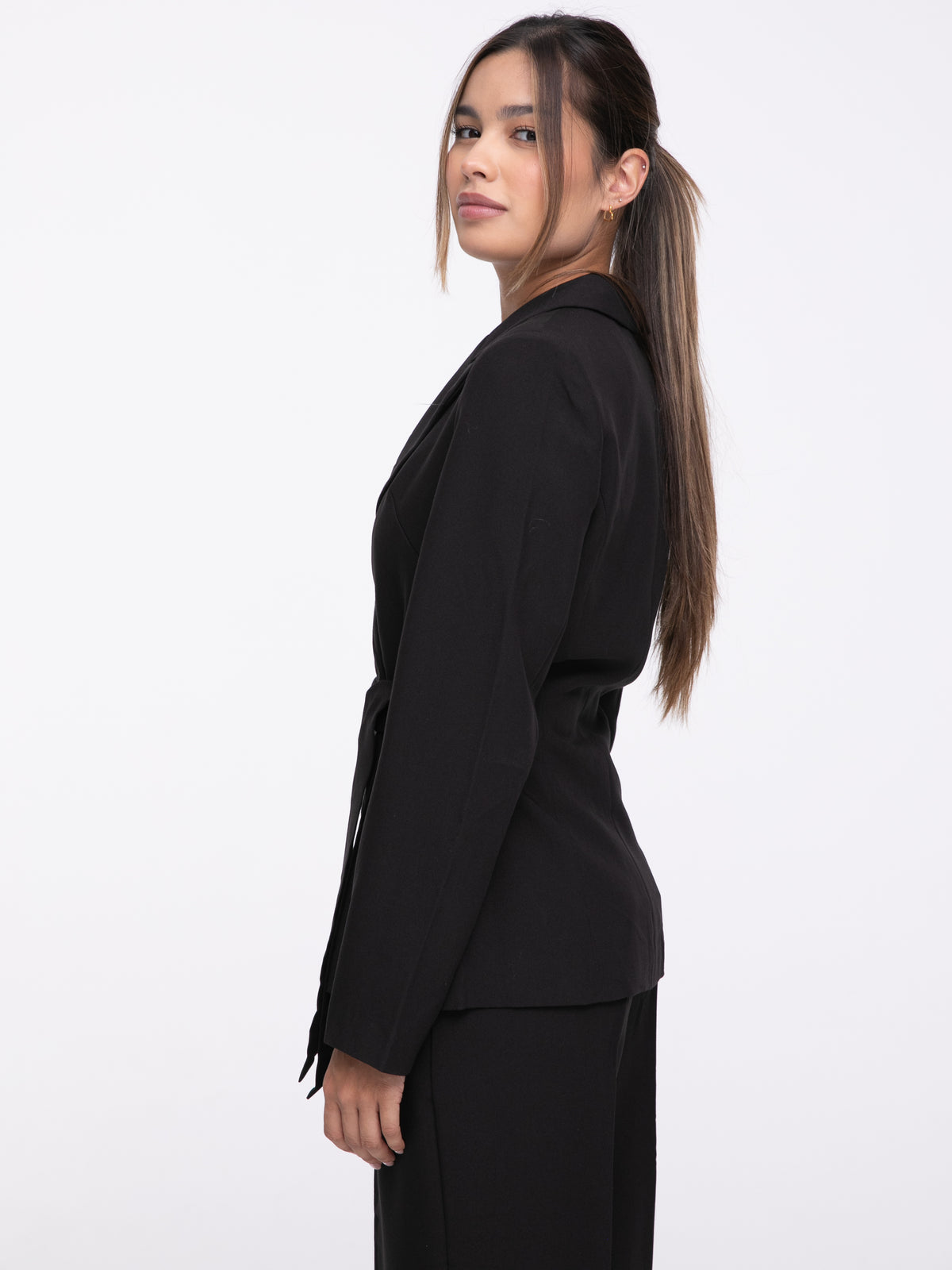 Blazer "Tie" in Schwarz