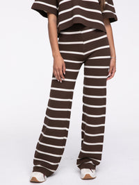 Hose in Ripp-Optik "Enia" in Coffee