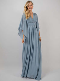 Abendkleid „Rosalie" in Dusty Blue