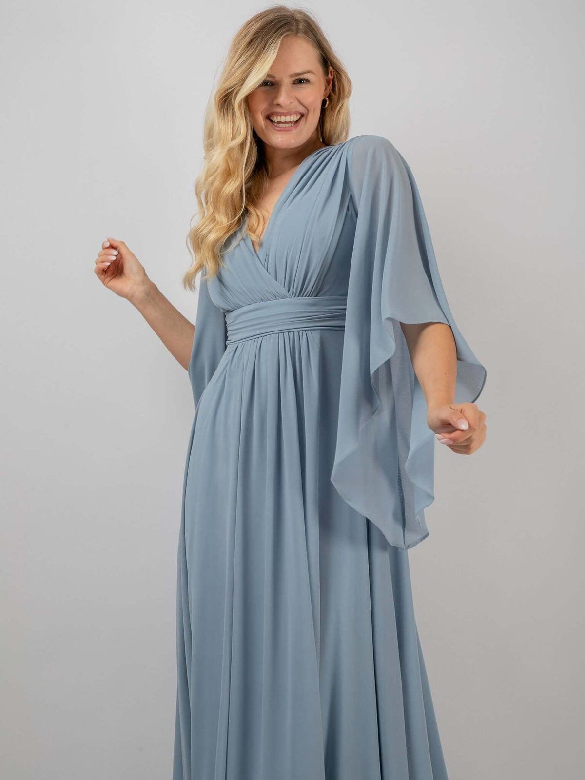 Abendkleid „Rosalie" in Dusty Blue