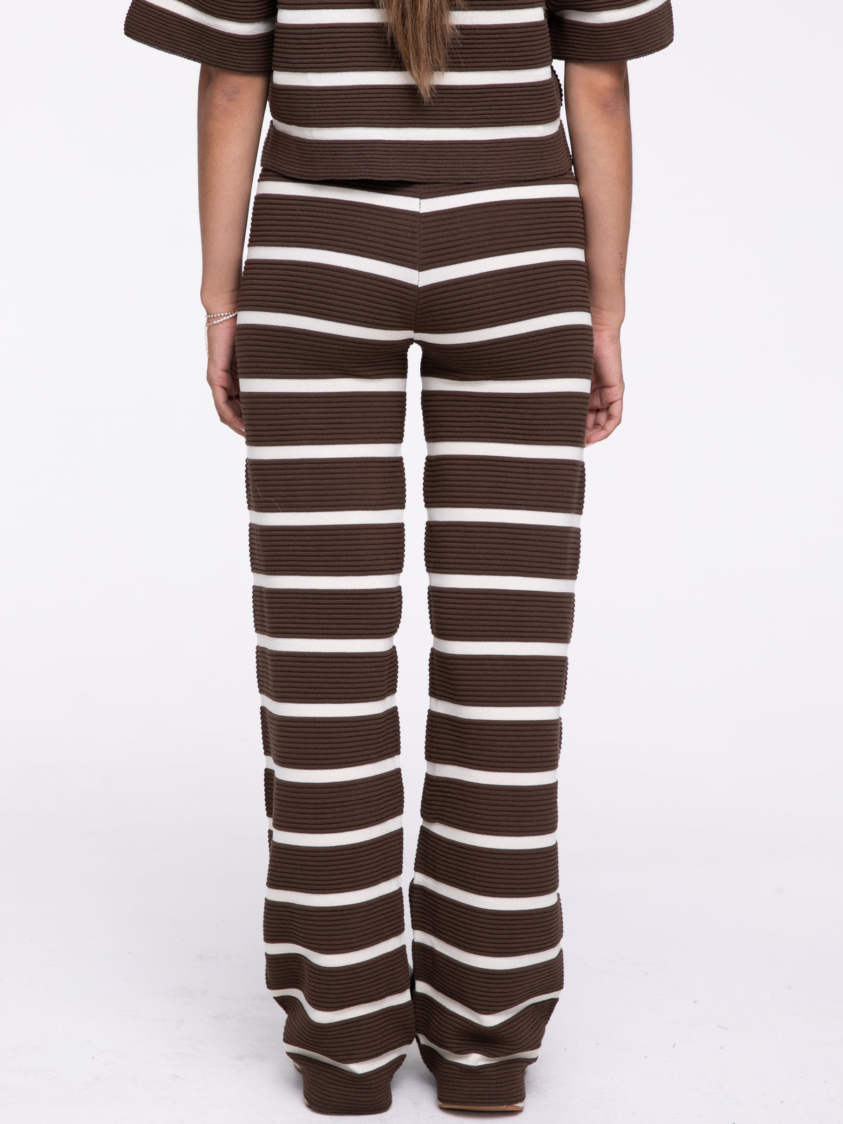 Hose in Ripp-Optik "Enia" in Coffee