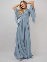 Abendkleid „Rosalie" in Dusty Blue