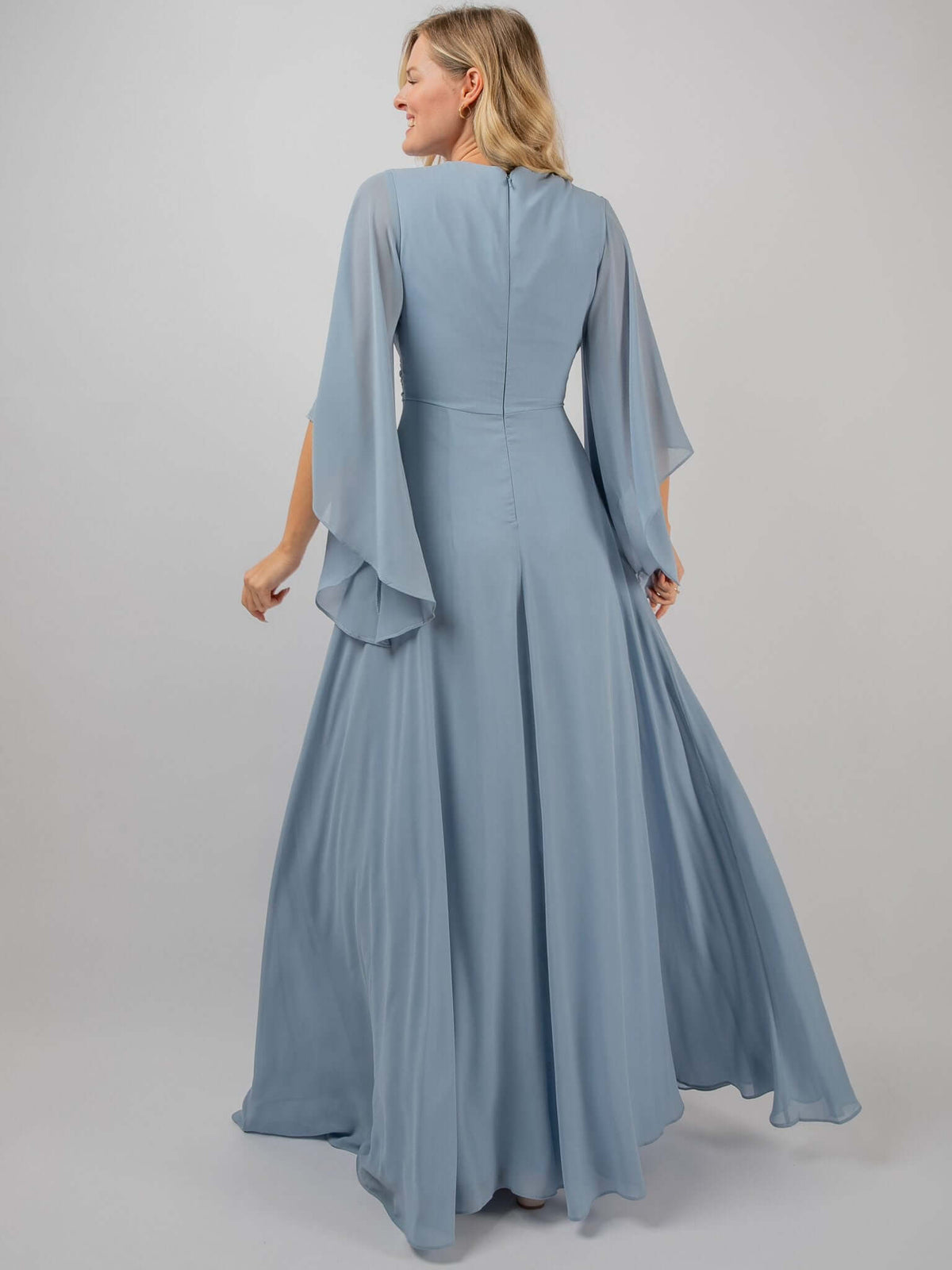 Abendkleid „Rosalie" in Dusty Blue