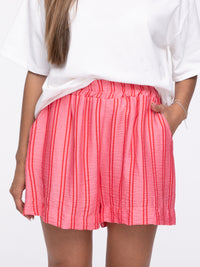 Shorts "Le Soleil" in Rosa/Rot